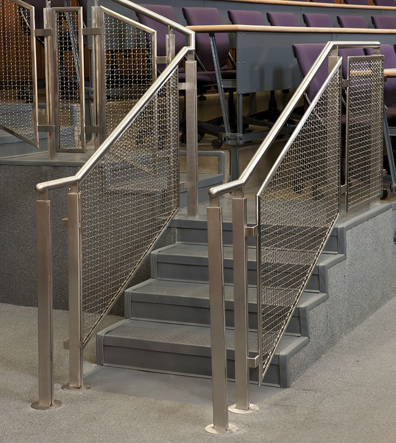 Mesh and perforated system railing
